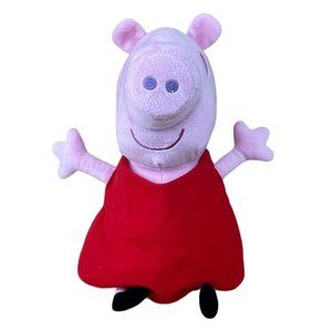 Peppa Pig Talking Plush Doll Hug & Oink Pink Stuffed Animal 12" Red Dress
